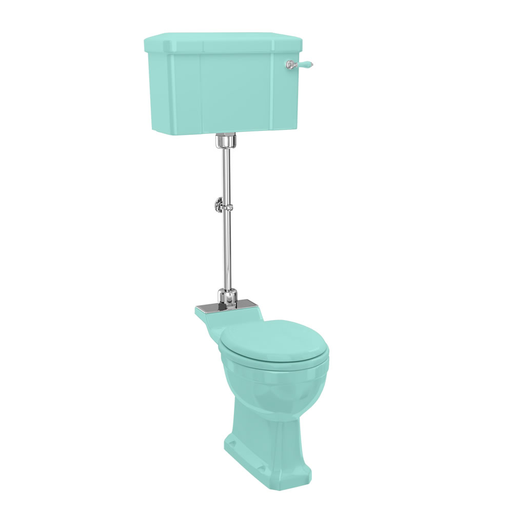 Bespoke Cosmic Green Standard Medium Level WC with 520 Lever Cistern